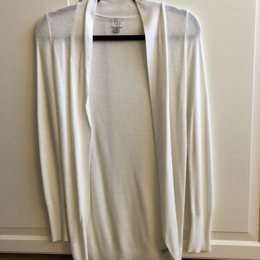 White cardigan